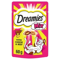 Wilko  Dreamies Beef and Cheese Mix Cat Treats 60g
