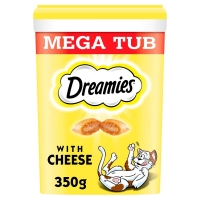 Wilko  Dreamies Cheese Cat Treats Mega Tub 350g