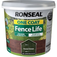 Wilko  Ronseal One Coat Fence Life Forest Green Exterior Wood Paint