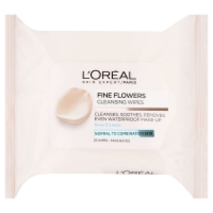 Wilko  LOréal Paris Skin Expert Fine Flowers Cleansing Wipes 25 pac