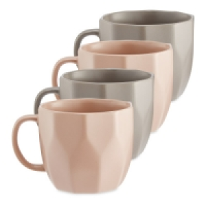Aldi  Kirkton House Faceted Mugs 4 Pack