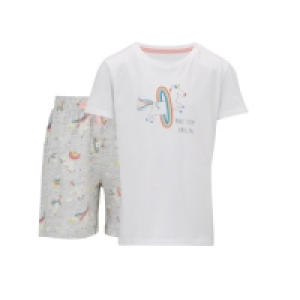 Aldi  Childrens Unicorn Shorty Pyjamas