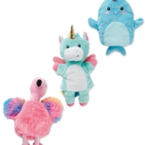 Aldi  Narwhal, Unicorn & Flamingo Puppets