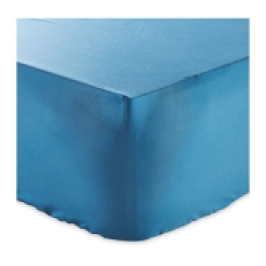 Blue Super King Fitted Sheet
