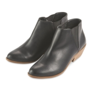 Ladies Black Low Heel Ankle Boots