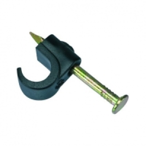 Wickes Satellite Cable Clips - Black 7mm Pack of 100 £1.54