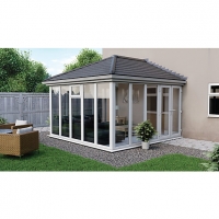 Wickes  Euramax Edwardian E13 Solid Roof Full Glass Conservatory - 1