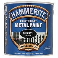 Wickes  Hammerite Metal Paint - Smooth Black 2.5L