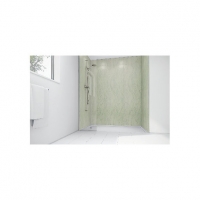 Wickes  Mermaid Mint Marble Laminate Single Shower Panel 2400 X 1200