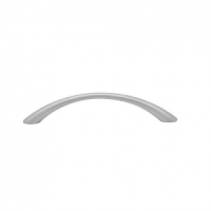 Wickes Tapered Bow Door Handle - Satin Nickel Plastic 96mm P