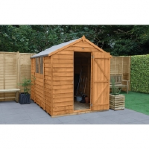 Forest Garden 8 x 6 ft Apex Overlap Dip Treated Shed with As £448.00