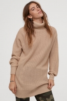 HM   Knitted polo-neck dress