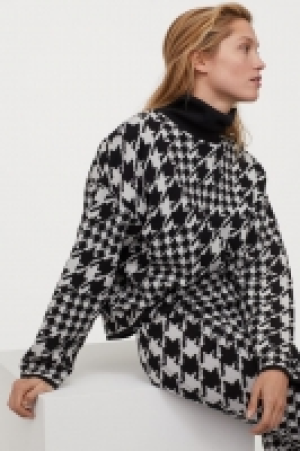  Jacquard-knit polo-neck jumper £10.00