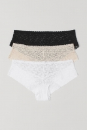 HM   3-pack lace hipster briefs