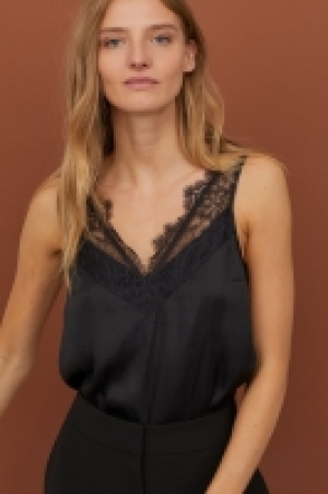  Satin top with lace £8.00