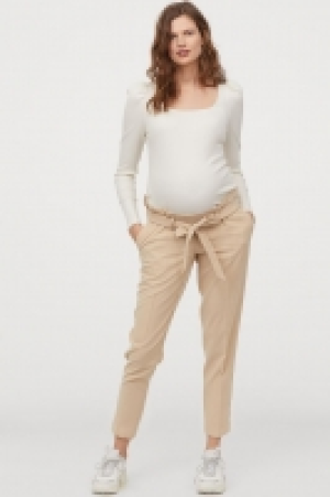 HM   MAMA Tie-belt trousers