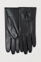 HM   Leather gloves with tassels