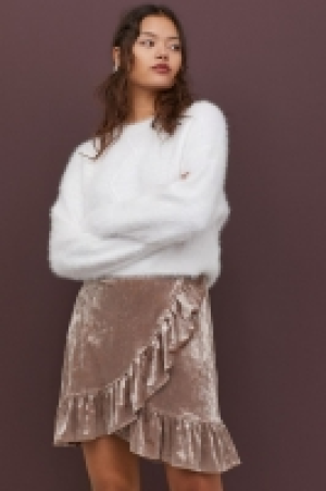 HM   Crushed velvet skirt