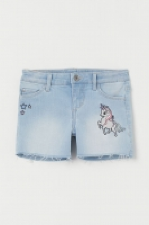 HM   Appliquéd denim shorts