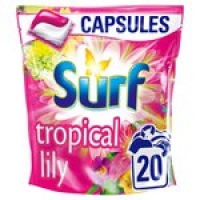Morrisons  Surf Tropical Lily and Ylang-Ylang Washing Capsules 20 Wash
