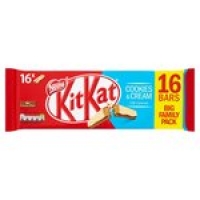 Morrisons  KitKat 2 Finger Cookies and Cream Chocolate Bar Pack of 16