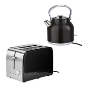 Premium Black Kettle & Toaster