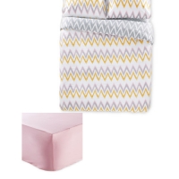Aldi  Double Duvet & Pink Fitted Sheet