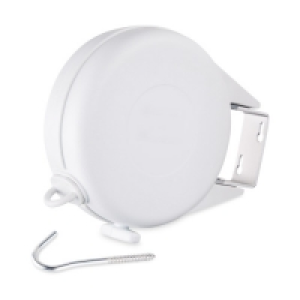 White Retractable 15m Clothes Line