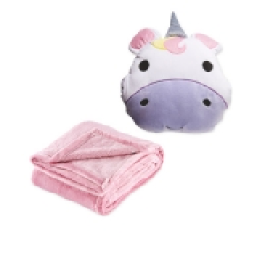 Childrens Unicorn Cushion & Blanket