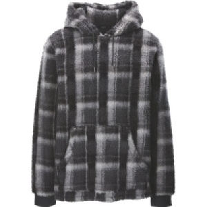 Aldi  Mens Grey Check Hoody