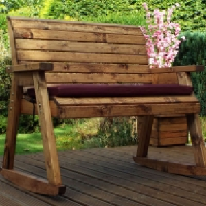 QDStores  Garden Bench Rocker Scandinavian Redwood