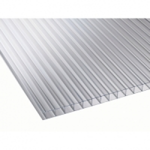 10mm Clear Multiwall Polycarbonate Sheet - 2500 x 1050mm £52.00
