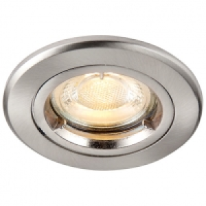 Saxby GU10 Fire Rated Cast Fixed Downlight - Brushed Nickel £8.00