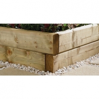 Wickes  Green Planed & Chamfered Sleepers - 95 x 195mm x 1.8m