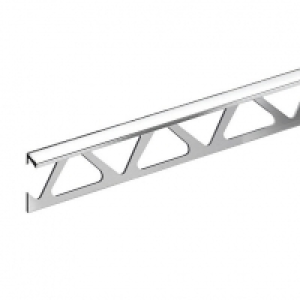 Homelux 6mm Metal Straight Edge Silver Effect Tile Trim £18.99
