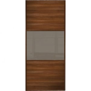 Spacepro Sliding Wardrobe Door Wideline Walnut Panel & Cappu £140.00