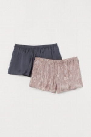 HM   2-pack satin pyjama shorts