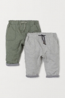 HM   2-pack lined cotton trousers