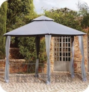 InExcess  Balinese Hexagonal Gazebo, Mercury, (size: 4m)