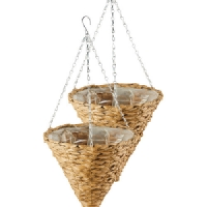 12 Inch Light Cone Hanging Baskets Set