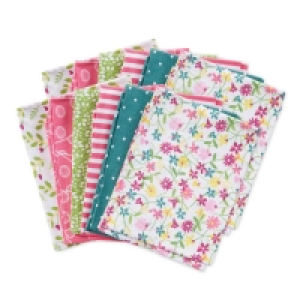 Aldi  Floral Fabric Fat Quarters 12 Pack