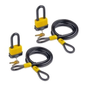Padlock With Cable 2 Pack Bundle