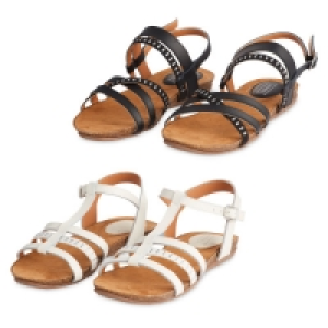 Aldi  Ladies Comfort Leather Sandals