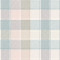 Wickes  Arthouse Country Check Pink/Grey Wallpaper 10.05m x 53cm