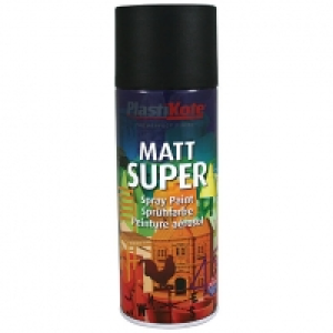 Plastikote Super Spray Paint - Matt Black 400ml 445684 £7.50