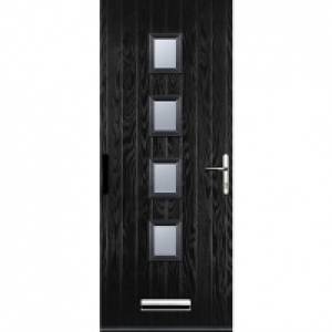 Euramax 4 Square Black Left Hand Composite Door 840mm x 2100 £720.00