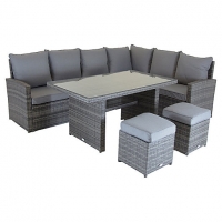 Wickes  6 Seater Multifunctional Casual Dining Set Grey