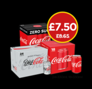Diet Coke, Coke Zero, Coca Cola £7.50