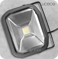 InExcess  Luceco Guardian Slimline LED Tilting Black Floodlight 3000K 