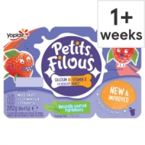 Petits Filous Strawberry & Raspberry Fromage Frais 6 X 47G £0.75